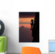 Elegant Female Alpine Climber Wall Decal