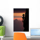 Elegant Female Alpine Climber Wall Decal