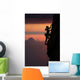 Elegant Female Alpine Climber Wall Decal