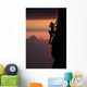 Elegant Female Alpine Climber Wall Decal