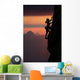 Elegant Female Alpine Climber Wall Decal
