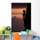 Elegant Female Alpine Climber Wall Decal