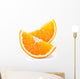 Orange fruit. Slices isolated on white Wall Decal