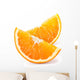 Orange fruit. Slices isolated on white Wall Decal