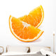 Orange fruit. Slices isolated on white Wall Decal
