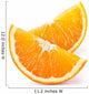 Orange fruit. Slices isolated on white Wall Decal