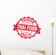 thai food red grunge seal isolated on white Wall Decal