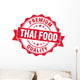 thai food red grunge seal isolated on white Wall Decal