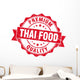 thai food red grunge seal isolated on white Wall Decal