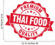 thai food red grunge seal isolated on white Wall Decal