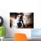 Tocando la guitarra. Fondo abstracto de m&uacute;sica. M&uacute;sica rock Wall Decal
