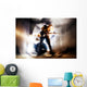 Tocando la guitarra. Fondo abstracto de m&uacute;sica. M&uacute;sica rock Wall Decal