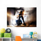 Tocando la guitarra. Fondo abstracto de m&uacute;sica. M&uacute;sica rock Wall Decal