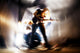 Tocando la guitarra. Fondo abstracto de m&uacute;sica. M&uacute;sica rock Wall Decal