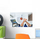 Male Plumber Using Plunger In Bathroom Sink Wall Decal
