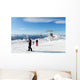 Skiers on the top of the piste Wall Decal