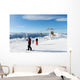 Skiers on the top of the piste Wall Decal