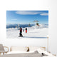 Skiers on the top of the piste Wall Decal