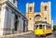 Historic yellow tram of Lisbon, Portugal Wall Decal