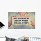 businesswoman retro card big journeys begin with small steps  Wall Decal