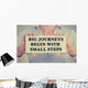 businesswoman retro card big journeys begin with small steps  Wall Decal