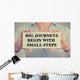 businesswoman retro card big journeys begin with small steps  Wall Decal