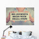 businesswoman retro card big journeys begin with small steps  Wall Decal