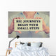 businesswoman retro card big journeys begin with small steps  Wall Decal