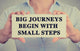 businesswoman retro card big journeys begin with small steps  Wall Decal