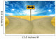two roads, road sign ahead with arrows blue sky background Wall Decal