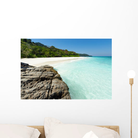 Tropical white sand beach paradise of Koh Tachai, Thailand Wall Decal