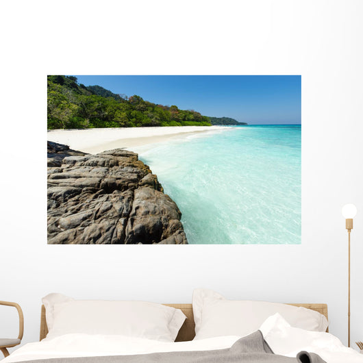 Tropical white sand beach paradise of Koh Tachai, Thailand Wall Decal
