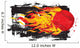 Flaming Red Fastball Wall Decal