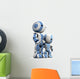 3D Robot Father and Son Wall Decal
