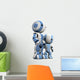 3D Robot Father and Son Wall Decal