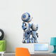 3D Robot Father and Son Wall Decal