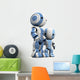 3D Robot Father and Son Wall Decal