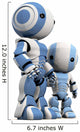 3D Robot Father and Son Wall Decal