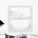 Abstract colorful music notes banner Wall Decal