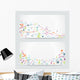 Abstract colorful music notes banner Wall Decal