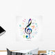 Colorful music notes Wall Decal
