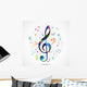 Colorful music notes Wall Decal