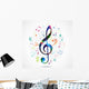 Colorful music notes Wall Decal
