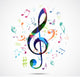 Colorful music notes Wall Decal