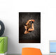 dancing girl jumping. Wall Decal