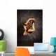 dancing girl jumping. Wall Decal