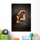 dancing girl jumping. Wall Decal