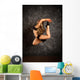 dancing girl jumping. Wall Decal