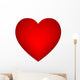 Vector red heart Wall Decal