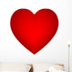 Vector red heart Wall Decal